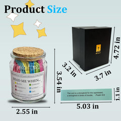 90 scripture verses included in Read Me When Bible Verses Jar