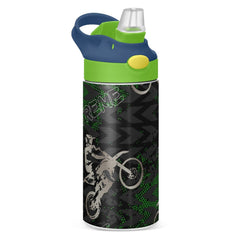 SDMKA Kids Water Bottle 12oz with straw lid