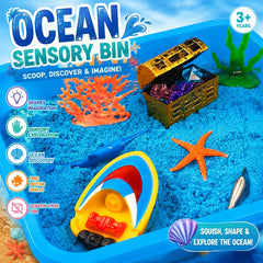 Eight sea animals treasure chest coral sea grass components