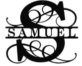 Sea Biscuit Metal Designs monogram wall sign outdoor use