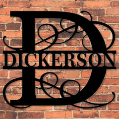 30 inch wide custom metal sign with black powder coat