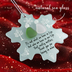 Sea Glass Art Friendship Gifts ornament on tree