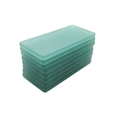 Sea glass place cards set of 20 rectangular dark sea green tiles