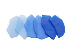Sea glass place cards set of 20 in mixed blue shades irregular shapes