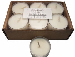 Sea Salt & Orchid Tealights 12ct natural soy wax hand poured