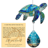 Sea turtle christmas ornament with stained glass acrylic finish