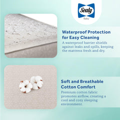 Sealy crib mattress 52x28 inches close up