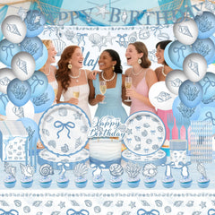 Seashell cake topper and seashell cupcake toppers included