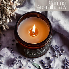 Candle with cedar and sandalwood base and cotton wick