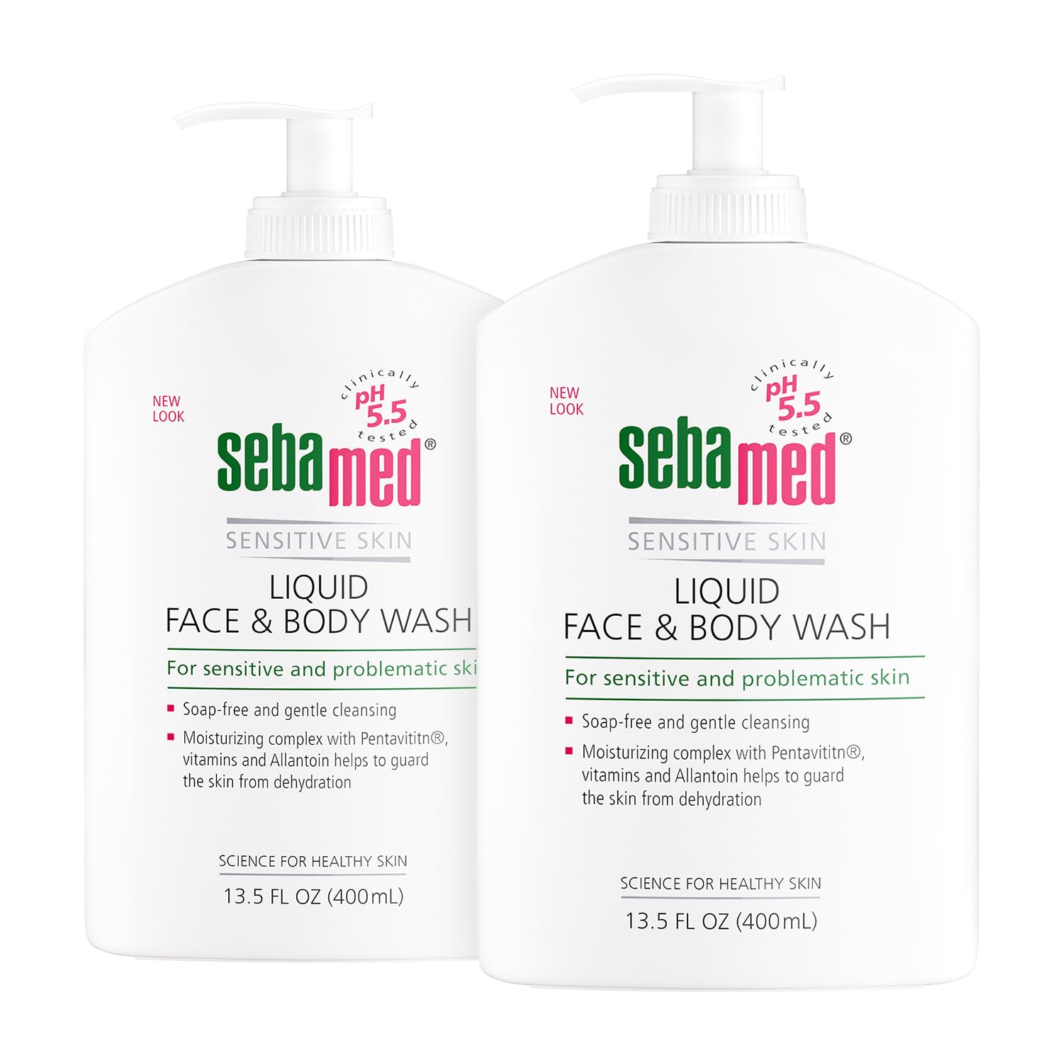 SEBAMED liquid face & body wash with pump 400ml bottle