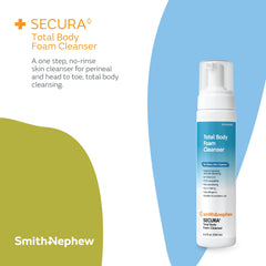 SECURA Total Body Foam Cleanser 8.5 oz label close-up