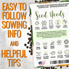 Thunbergia vine seeds label on Seed Needs packet