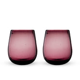 Segunda Vida Rosado hand blown wine glasses 13 oz with purple tint