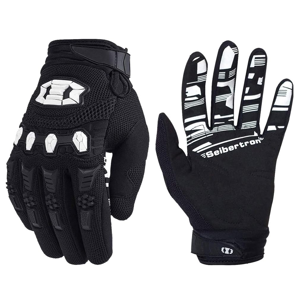 Seibertron Unisex BMX MX ATV MTB Racing Gloves size M Black