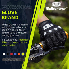 Seibertron BMX MX ATV MTB racing gloves backhand size M Black