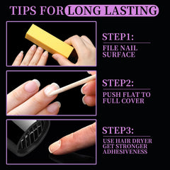 Reusable self-adhesive nail tabs