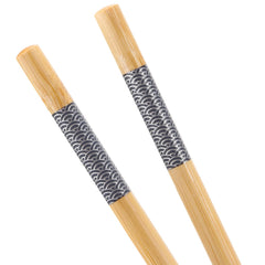 Chopsticks with black pattern details