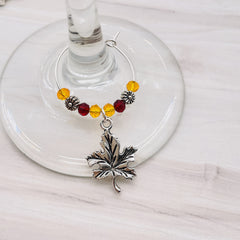 Harvest design charms corn apple leaf sunflower