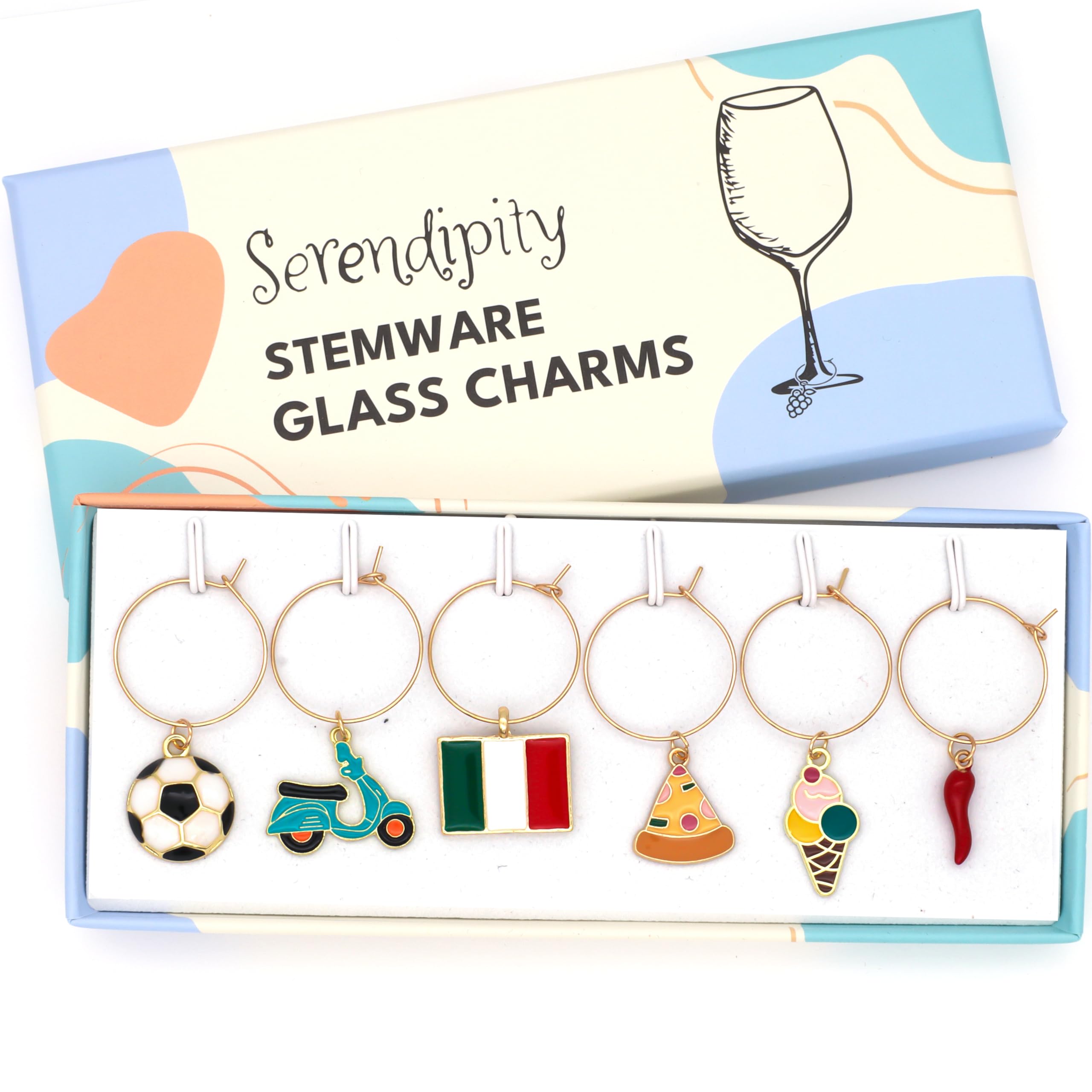 Serendipity Italian Wine Glass Charms product image