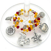 Serendipity wine glass charms set of 6 in gift box with pearl details