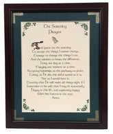 Serenity Prayer full verison personalizable framed blessing with green matting