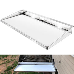 Serving Shelf with Removable Cutting Board attached to grill edge