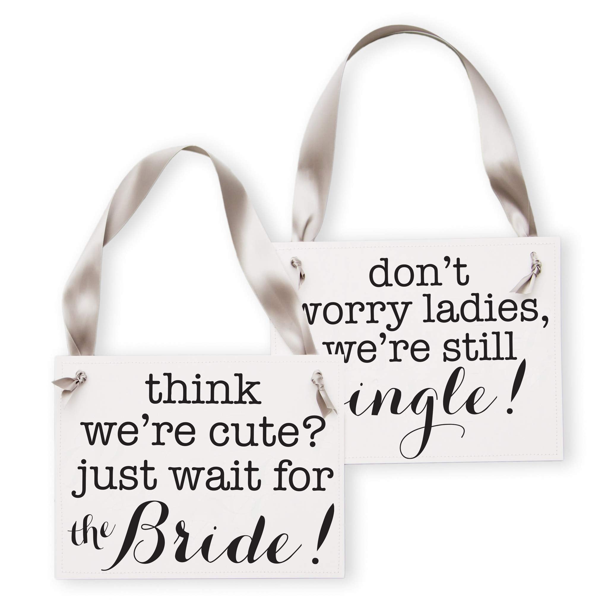 Set of 2 ring bearer signs for wedding aisle