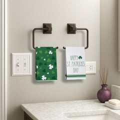 Two pack St Patricks Day kitchen towels decor