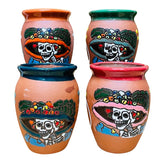 Set of 4 Catrina Cantarito Cup in assorted colors