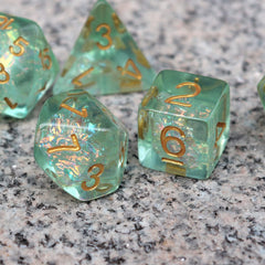7-piece RPG dice set including D20 D12 D10 D8 D6 D4