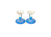 Shabbat Candlesticks with nickel base and polymer clay finish