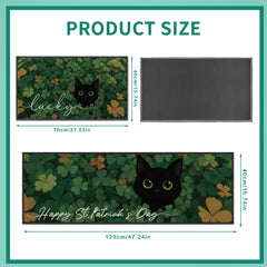 Shamrock design kitchen rug for holiday decor