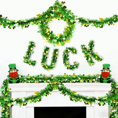 Shamrock hat design on garland 33ft length