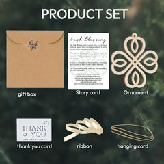 Shamrock ornament with story card gift keepsake