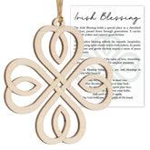 St Patrick's Day Shamrock Ornament wooden decoration with story card
