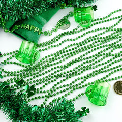 St Patricks Day green shot glass necklace set SHAOQINLIN