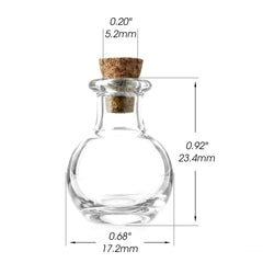 Small 2ml glass bottle Shaotong cork