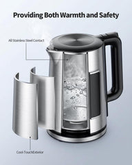 One-Touch operation controls SHARDOR Electric Kettle