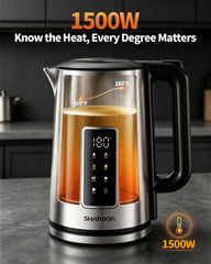 Wide mouth design for easy filling on SHARDOR Electric Kettle