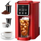SHARDOR single serve coffee maker red color front view