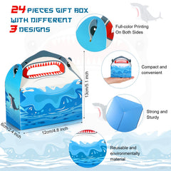 Shark goodie box with 24 pieces and 3 patterns