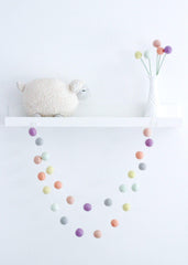 1 inch pastel felt balls on garland