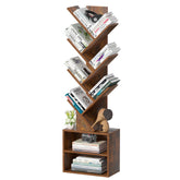 SHEEPAM 10 Tier Tree Bookshelf front view