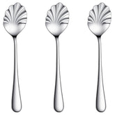 shell shape sugar spoon in stainless steel