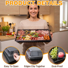 Shellwei 15x10 inch charcuterie board with lid and dipping bowl
