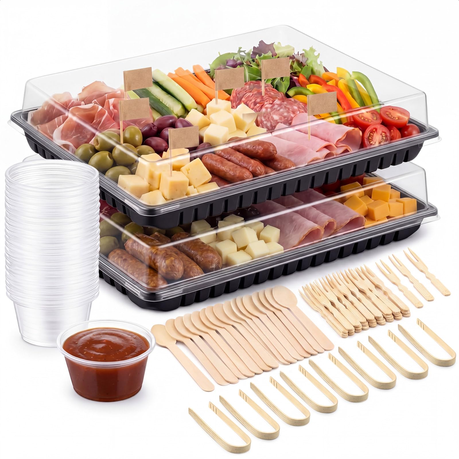 Shellwei charcuterie board with lid in two set kit