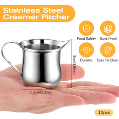 Bell shape creamer pitcher with wide mouth