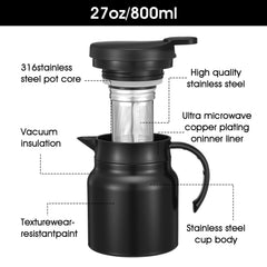 carafes dimensions 14x14x16 cm with 27 oz capacity