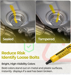 Torque marker for bolts and fasteners from Sherco-Auto yellow