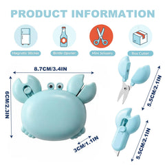 Crab-shaped 4-in-1 multi tool with magnet in use